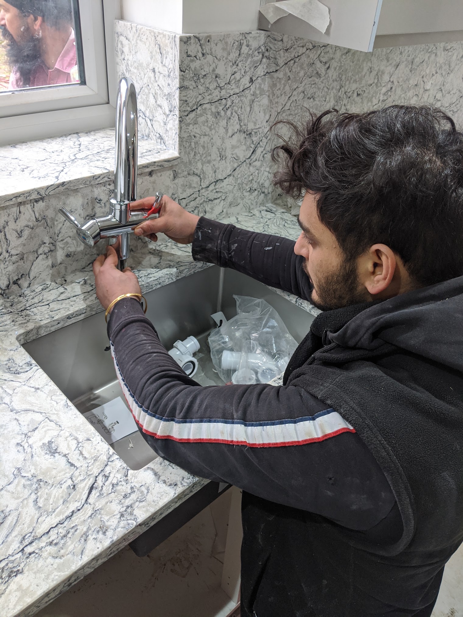 Kitchen tap installation